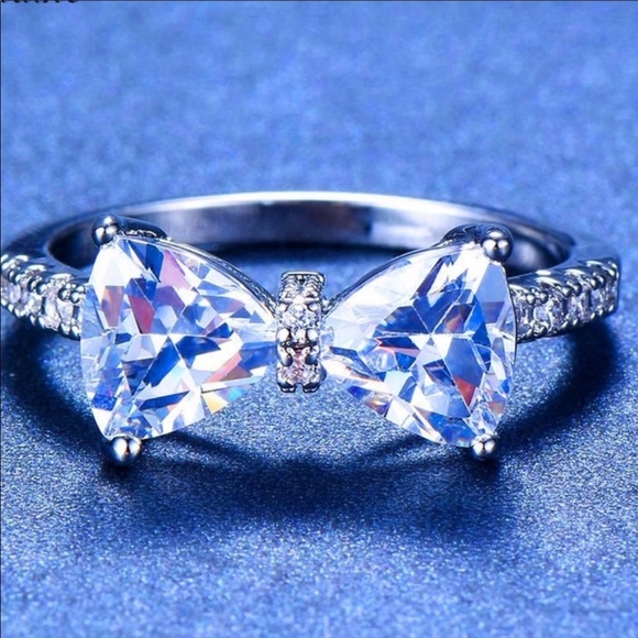 R-AS 925 Sterling Silver Filled Four Claw Ring Size 6 - Picture 2 of 14